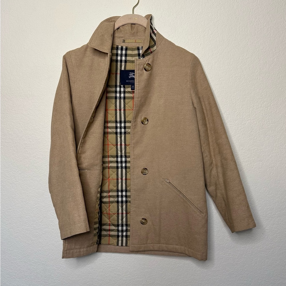 RARE Vintage Burberry Nova Check Quilted Lined Cotton Blend Jacket